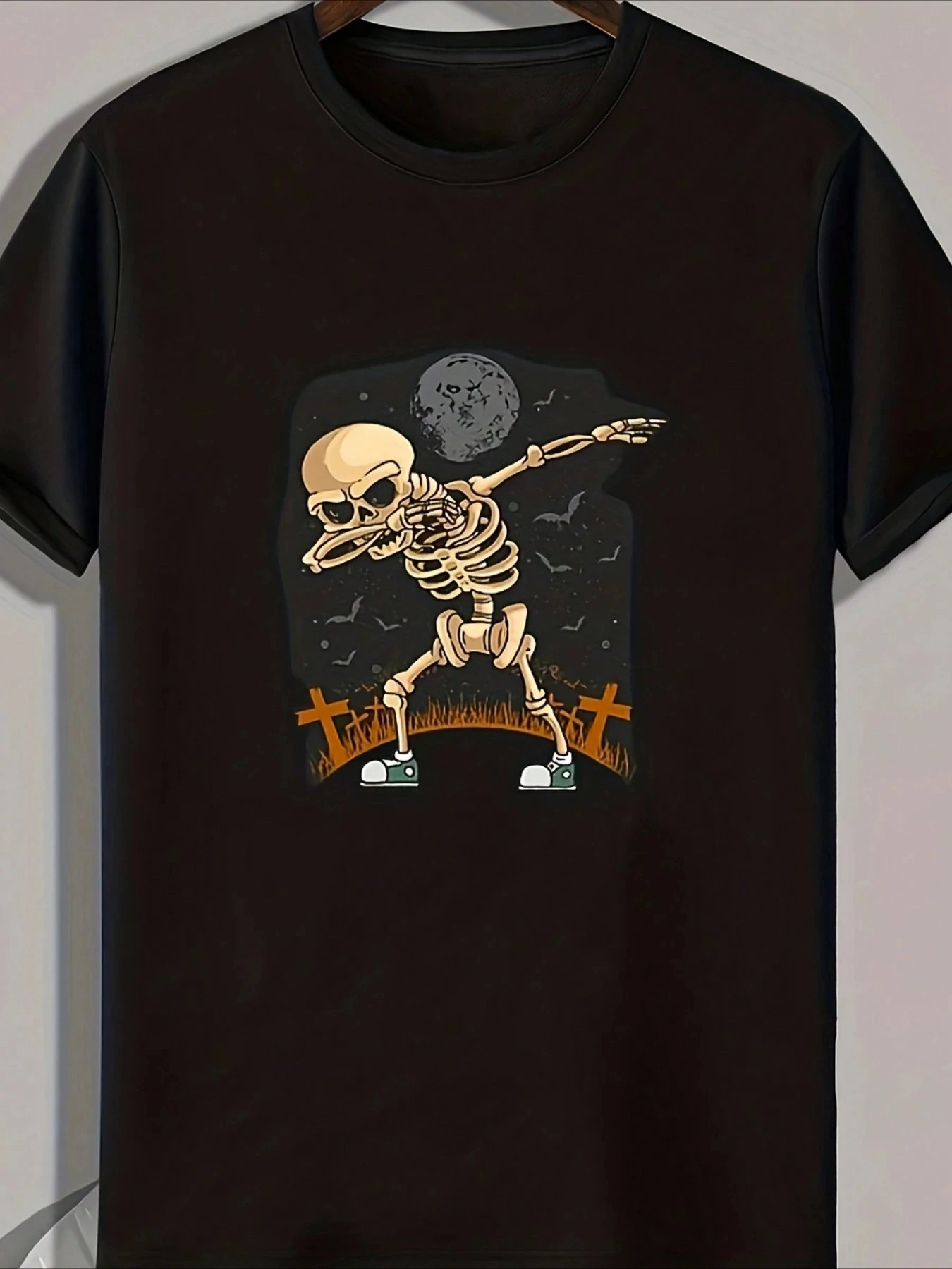 

Men's T-shirt Fashionable Sports Style Dance Skull Print Ideal Choice For Outdoor Unisex Breathable harajuku COTTON streetwear