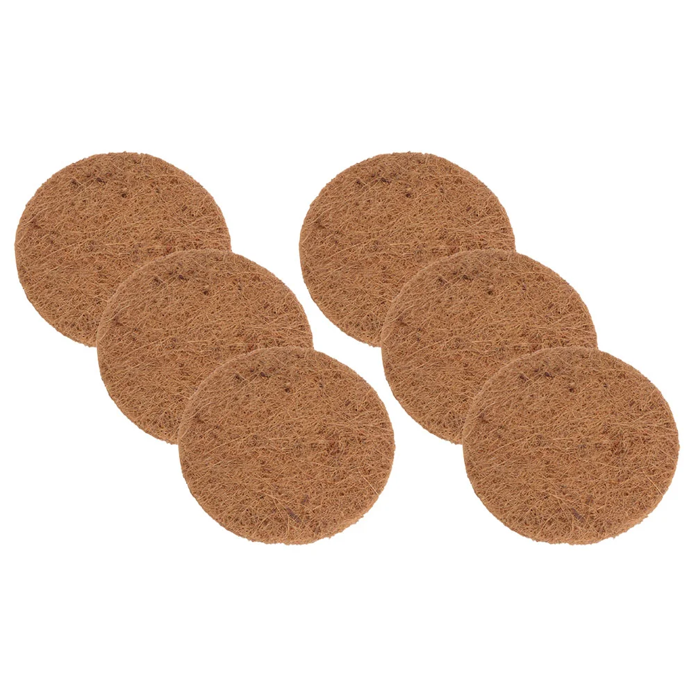 6 Pcs Pigeon Nest with Brown Cushion Coconut Fiber Bird Nesting Pads Natural Egg Coir Durable Mats Supplies