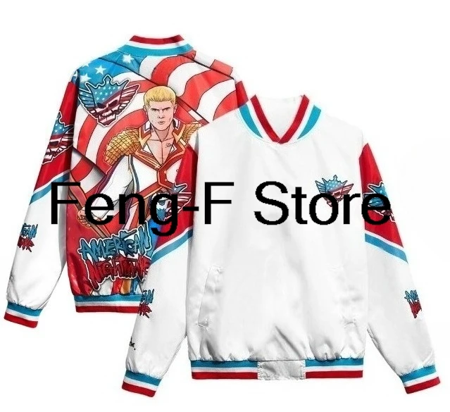 Chaquetas 3D Cody Rhodes, chaqueta fina de béisbol, sudaderas de moda, sudaderas con capucha de primavera, uniforme de béisbol para hombres y mujeres