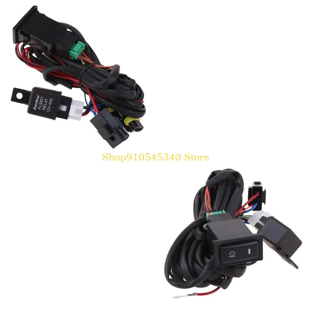 U2JA Auto Lighting Assembly Universal DC12V 40A Fog Light Wiring Harness With Switch Car Accessories