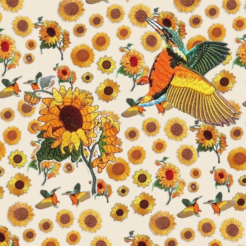 

Sunflower Bird Embroidery Patch Applique DIY Sewing Decoration Repair Jeans Hat Bag Clothes Ornament