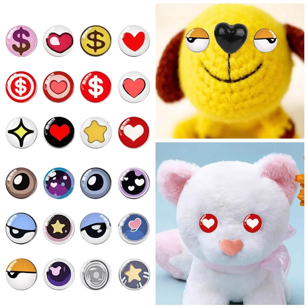 20pcs/10pairs New 6mm-20mm Eyes Crafts Eyes Crystal Plastic Puppet Crystal Eyes Glitter Crystal Eyes DIY Doll Accessories