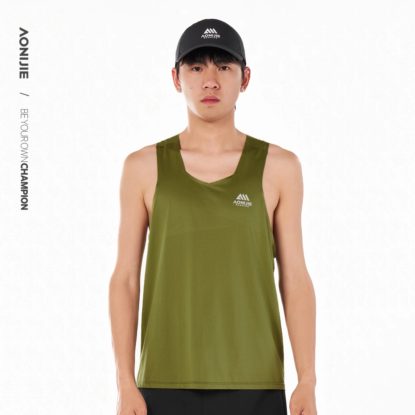 Aonijie Trail Running Undershirt Vest Outdoor Quick Drying Men Breathable Sleeveless T-shirt Marathon Fitness Racing FM5268