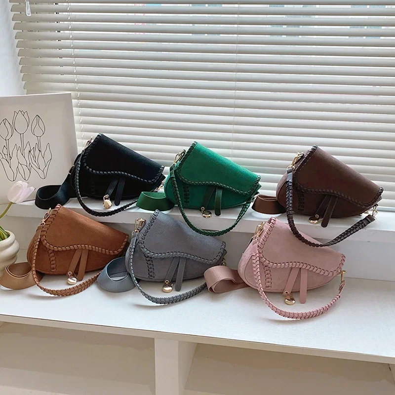 Luxury Brand Saddle Bag for Women High Quality PU Shoulder Bag Cute Purses and Handbag Designer Armpit Bag Fashion Crossbody Bag