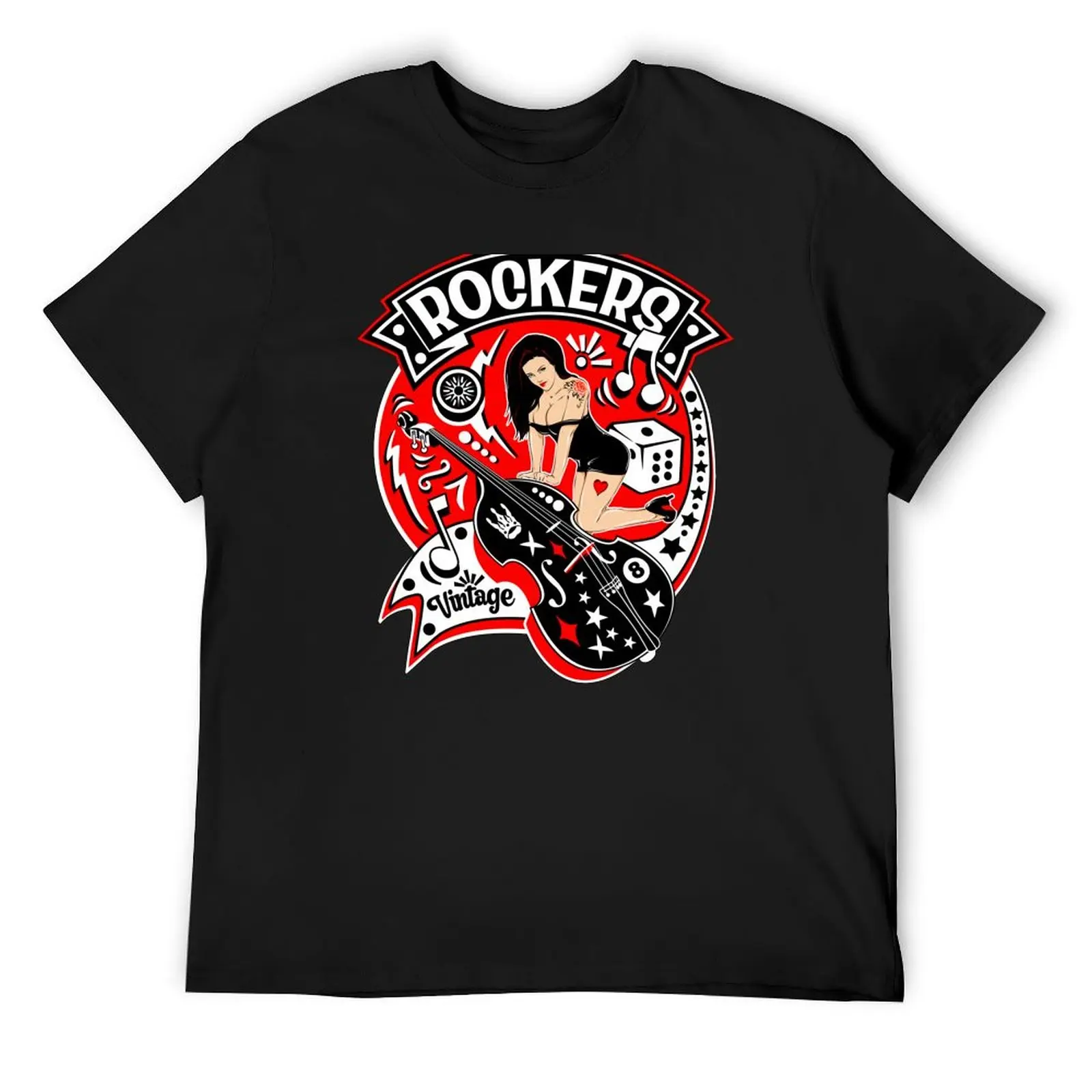 

Rockabilly Pinup Sock Hop Rocker Vintage Rock and Roll Music T-Shirt sublime T-shirts man anime shirt mens t shirts pack