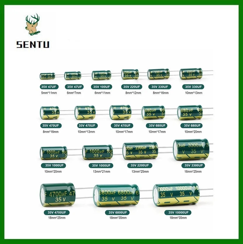 

JCCON Aluminum Electrolytic Capacitor High Frequency Low ESR 6.3V 10V 16V 25V 35V 50V 63V 100V 400V 450V 100UF 220UF 330UF 470UF