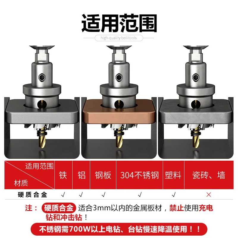 Stainless steel hole opener set alloy drill hole reaming opener for steel sheet aluminum metal plate