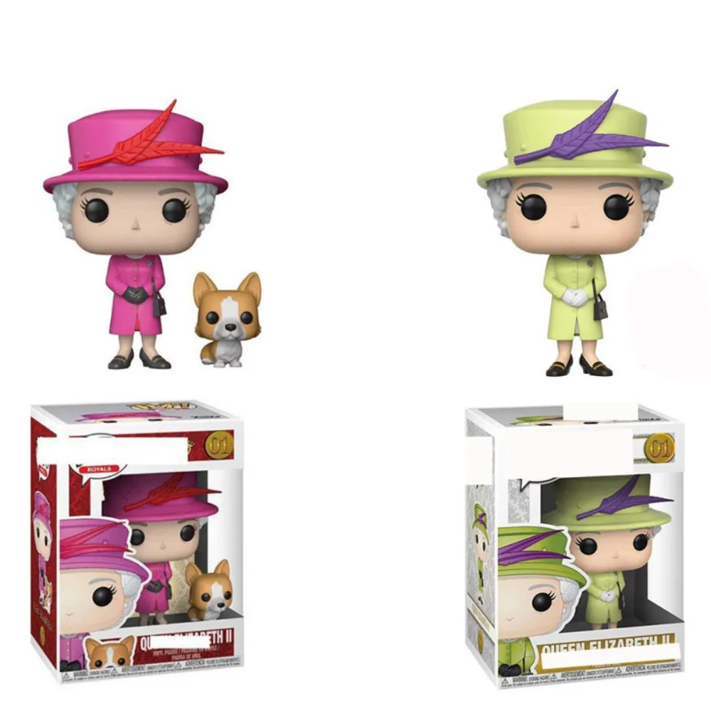 FUNKO POP Elizabeth II Actionfiguren „Deep Loved By The Queen of England“, süßes, elegantes Q-Version-Peripherie-Modell, Spielzeug, Geschenk für Kinder