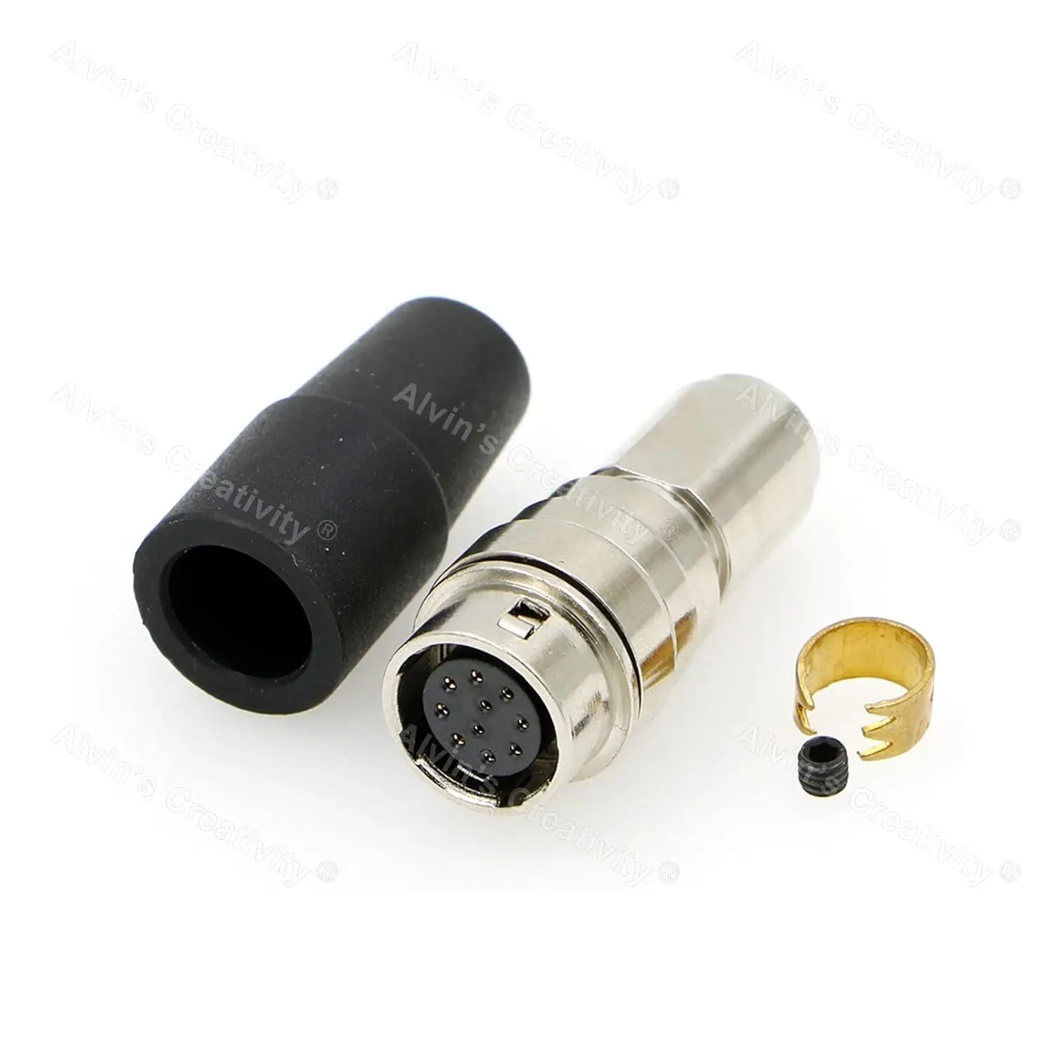 

Alvins Compatible Hirose Connector HR10A-10J-10S 10 Pin Mount Push Pull Circular Female Connector Plug for Cameras