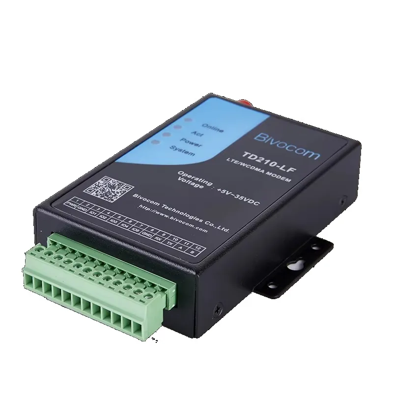 

Modbus SMS Alarm Modem 3G 4G GSM/GPRS RS232 RS485 TD210-W DC 5-35V IP30 SIM Card Remote Wireless Modules Metal Housing