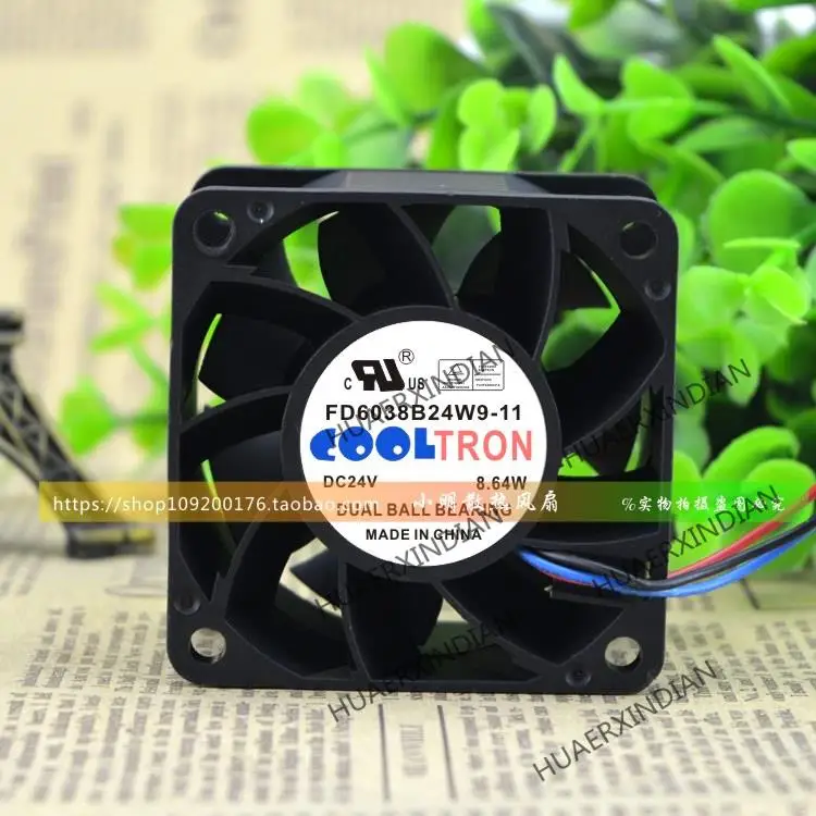 

New FD6038B24W9-11 24V 8.64W 6038 6CM Cooling Fan Assembly Kit