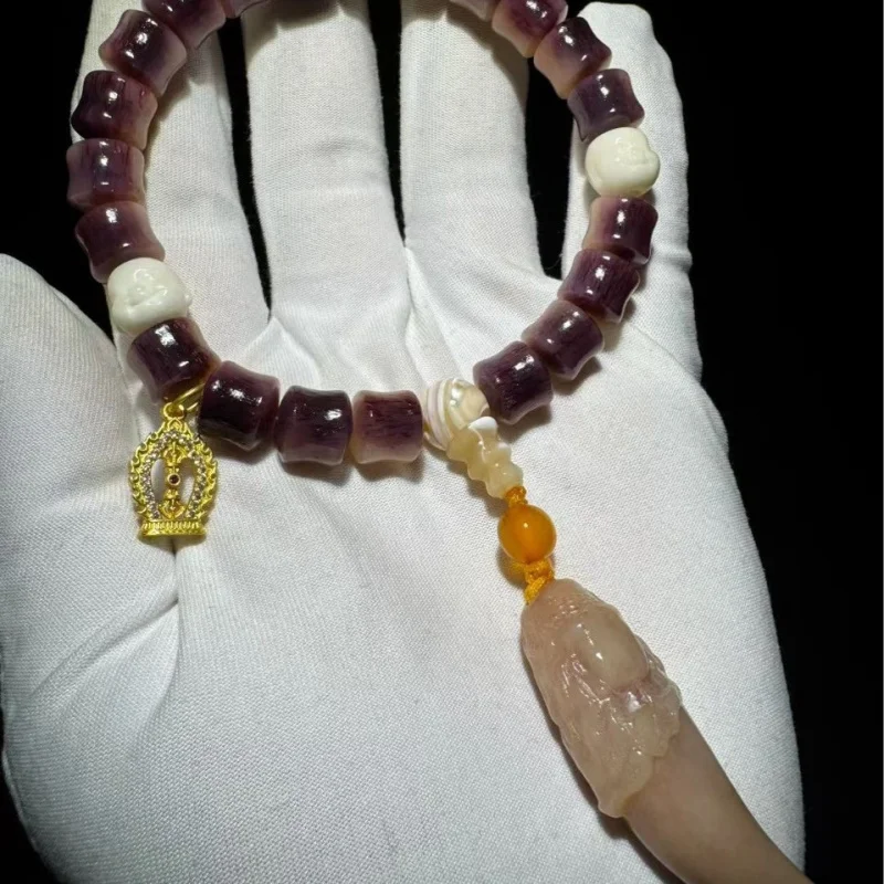 purple blood bracelet, smooth as jade, suitable gifting or personal, of bone cultural