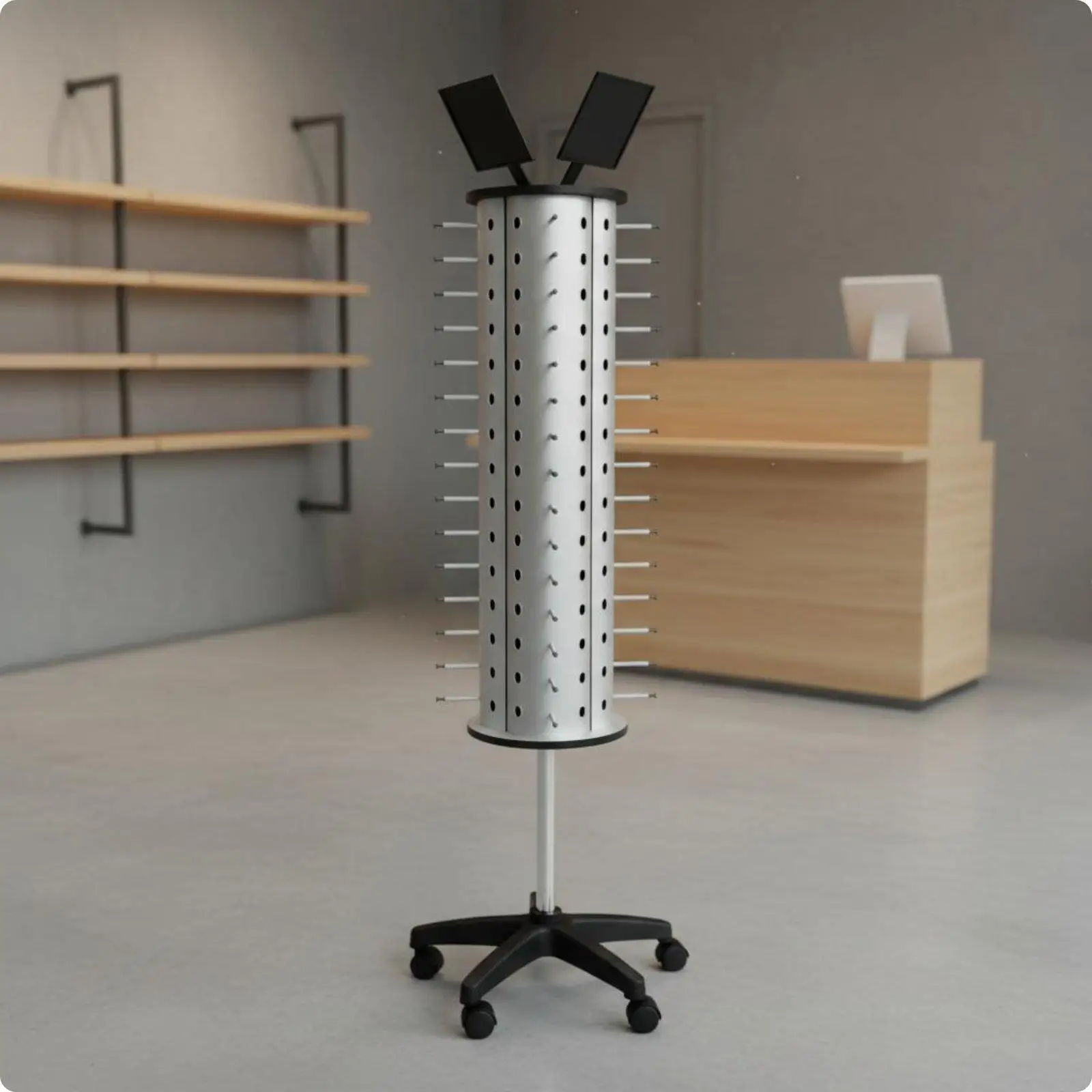 Eyeglass Display Stand Aluminum Frame Rotating Glasses Organizer Multi Holder for Optical Store Tradeshow