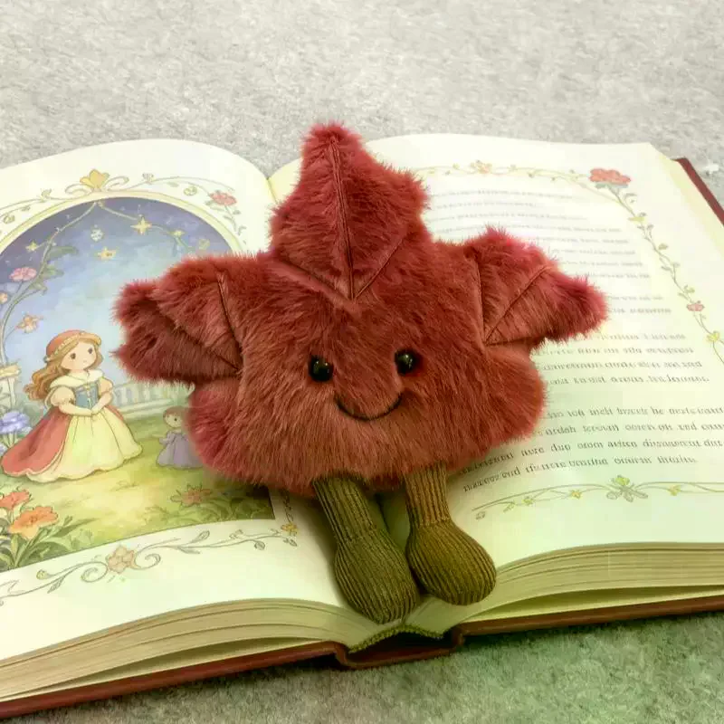 1Pcs Bag Pendant Cute Maple Leaf Doll Plush Keychain Toy Gift For Autumn Soft Stuffed Animal Collectible Toys