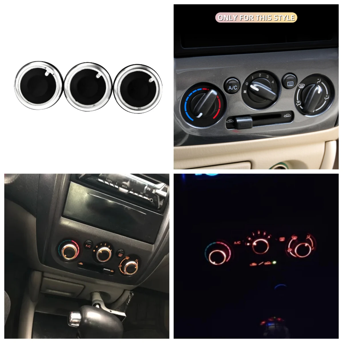 Para Mazda 323 Allegro Familia 626 Protege Haima Happin Family: Botão de Controle de Ar Condicionado e Aquecimento (AC Knob)
