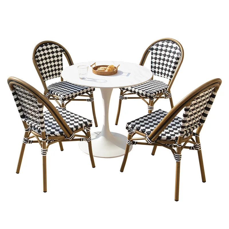 Outdoor leisure rattan chairs American balcony courtyard outdoor chairs rattan chairs three-piece coffee outdoor dining