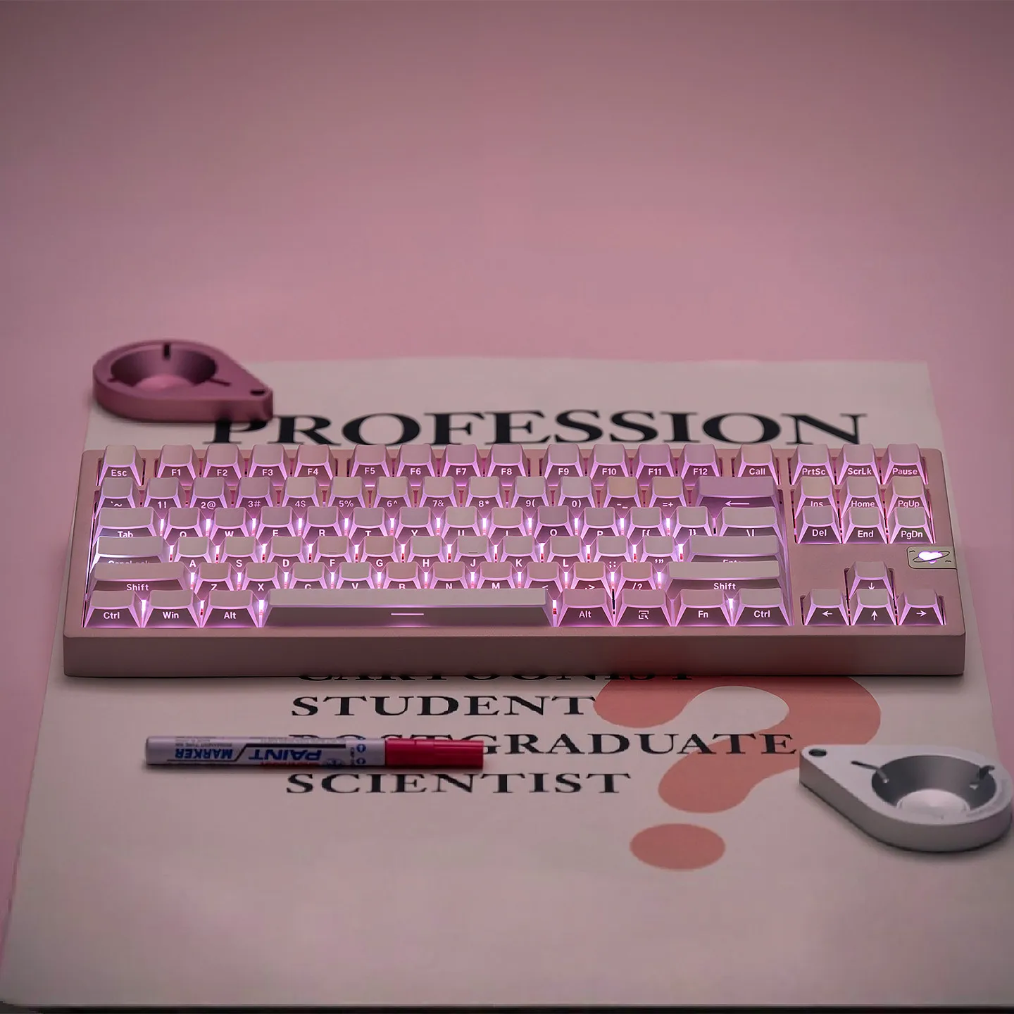 131 Keys Folding Keycap Water Chestnut Keycap Side Light Transmission PBT Sublimation Cherry Key Cap Mechanical Keyboard Wooting
