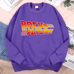 Back To The Future Movie Logo Hoodie Men Vintage Casual Hoody Anime Loose Sweatshirt Harajuku Fleece Hoodies Crewneck Clothes