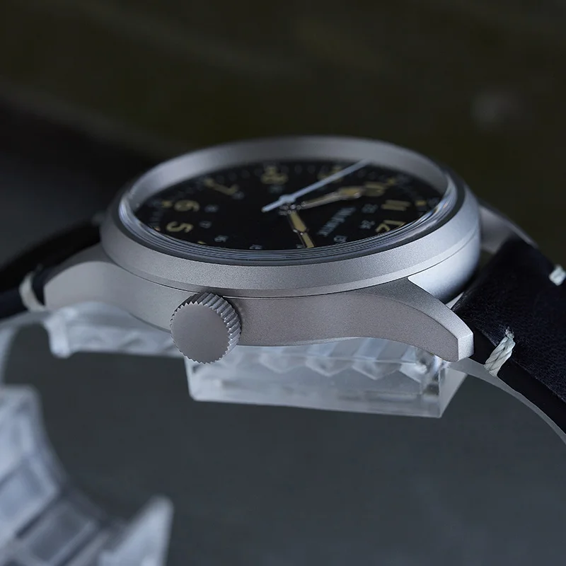 Milifortic Field Watches 38mm Sapphire Crystal Leather Retro Luminous 100M Waterproof Stainless Steel VH31 Quartz Wristwatches