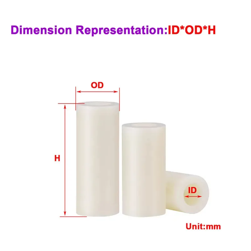 

Nylon Insulated Plastic Gasket Sleeve Straight Column Spacer For Electronics M3 M4 M5 M6 M8