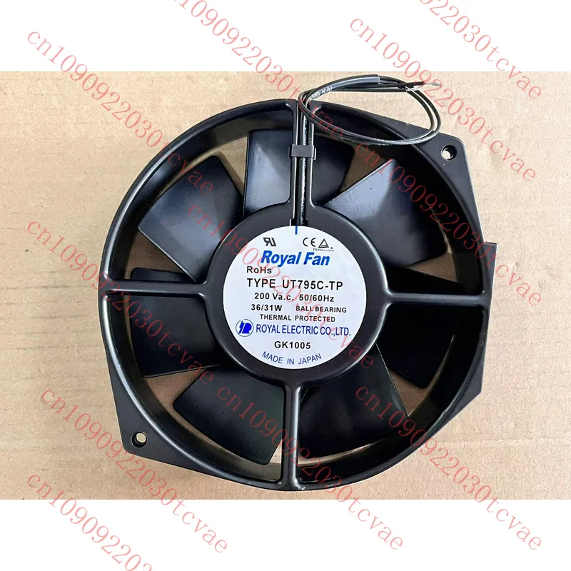 

For Royal Fan UT795C-TP AC200V 36/31W 172*150*38MM 2 wires cooling fan
