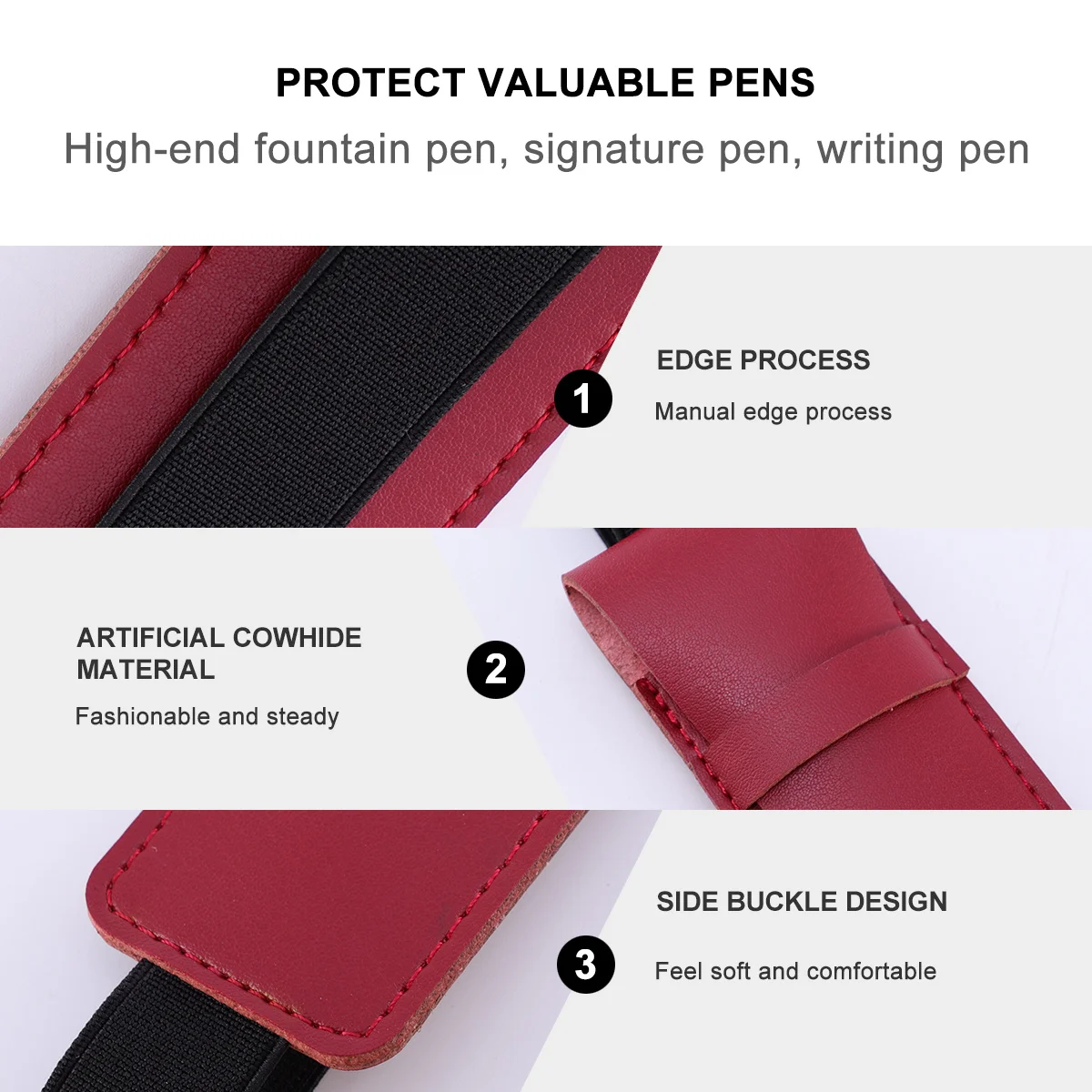 Estojo de caneta stylus de design simples, bolsa universal para armazenamento de escrita, prático e compacto