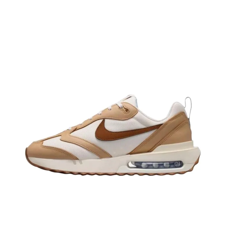 Nike Air Max Dawn Cushioning Breathable Low top Running Shoes Men's White Brown IR7542-121