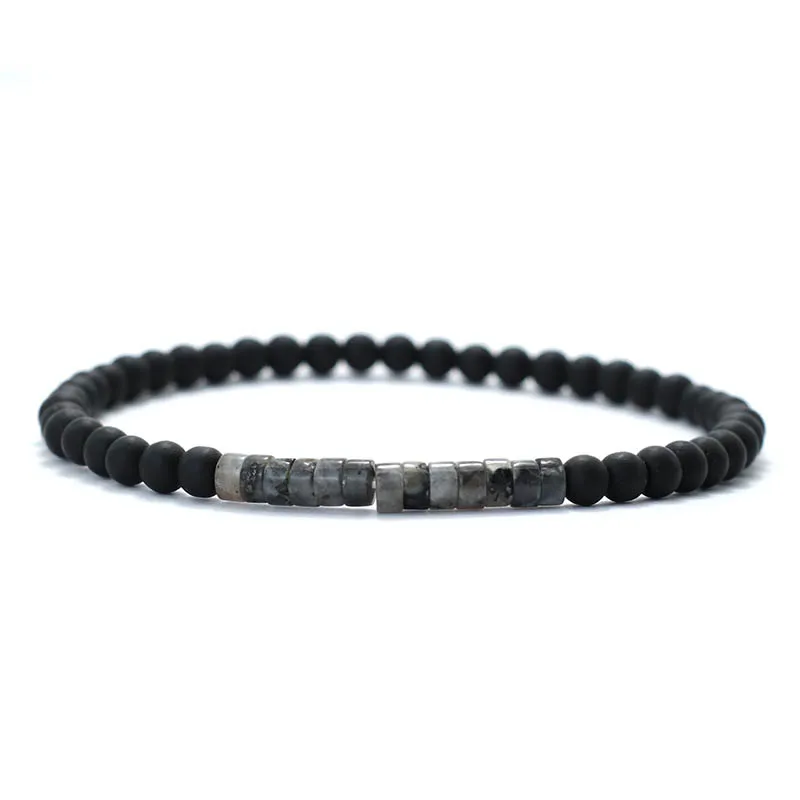 New Minimalist 4mm Bead Bracelet Unisex Emperor Onyx Small Stone Braclet Meditation Yoga Strand Braslet Couple Brazalete Pulsera