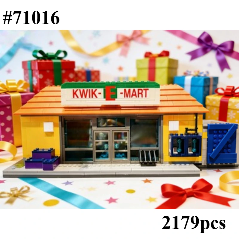 애니메이션 슈퍼마켓 71016 빌딩 블록 세트, 레고 호환, 크리스마스 선물에 적합, 2179개