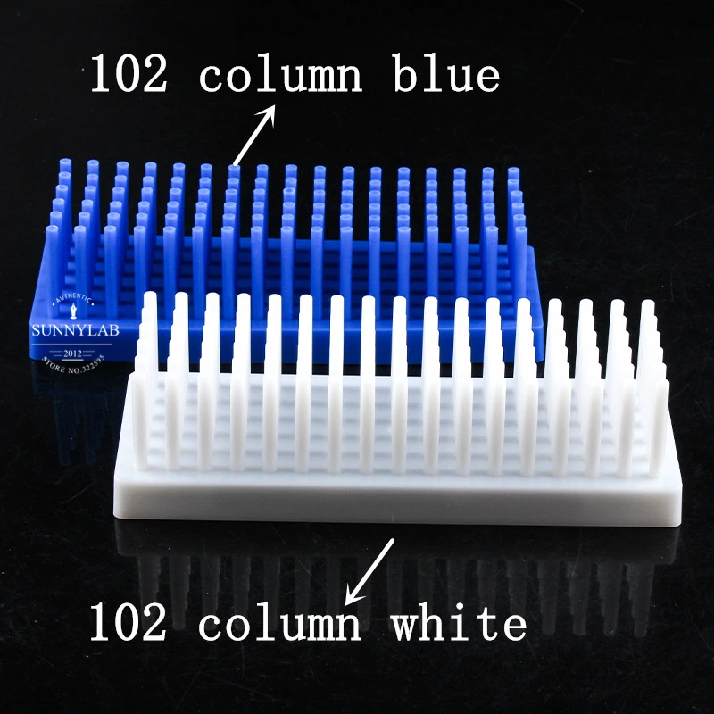 2pcs Lab 66/102column Plastic Column Type Thickening  Test Tube Rack Can Be Inverted Socket