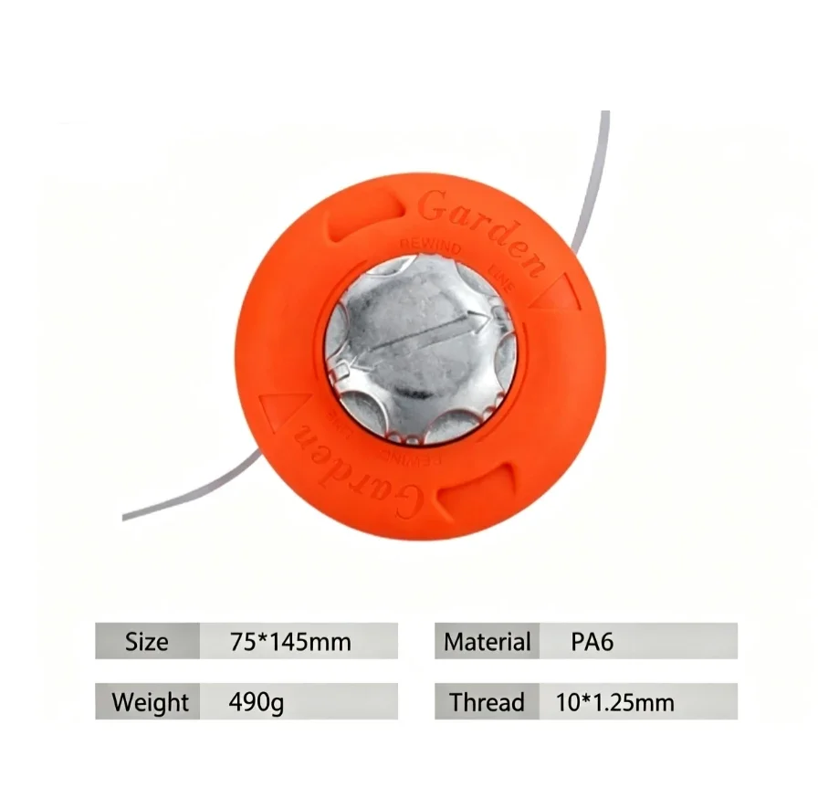 Universeller Aluminium-Ersatzkopf für Rasentrimmer mit Stoßzuführung, langlebige Ersatzteile für Rasentrimmer, Gras- und Unkrautentferner. – Detail 1