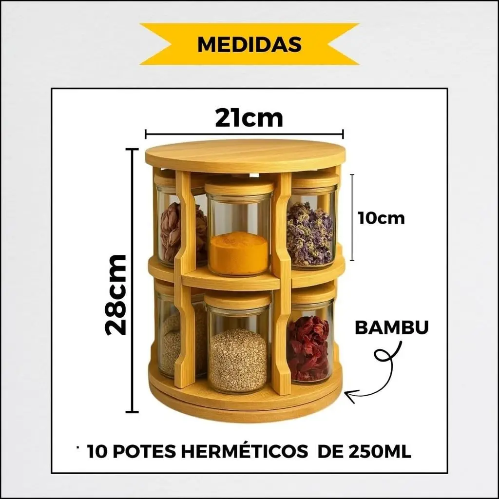 Wholesale Lazy Susan  Morden  Bamboo  Double Layer  Stocked  Rotating Spice Rack for Kitchen