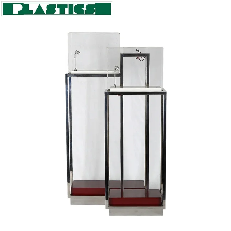 custom.Custom-made Shopping Mall Jewelry showcase Jewelry Display Rack Stainless Steel Acrylic Display Stand Cabinet