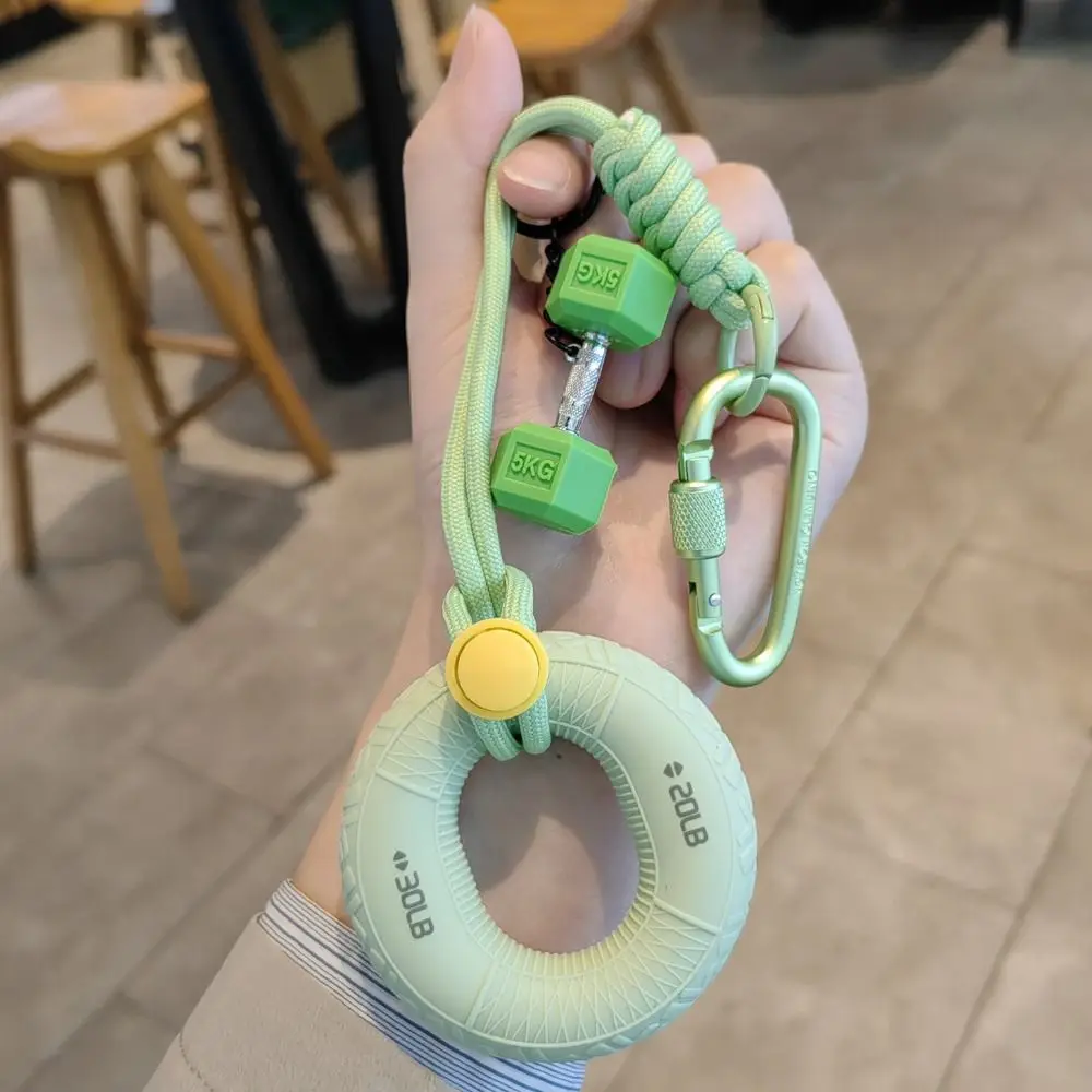 Portable Silicone Fidget Soft Silicone Skin-Friendly Stress Relief Screw Lock Carabiner Lightweight Hand Grip Ring