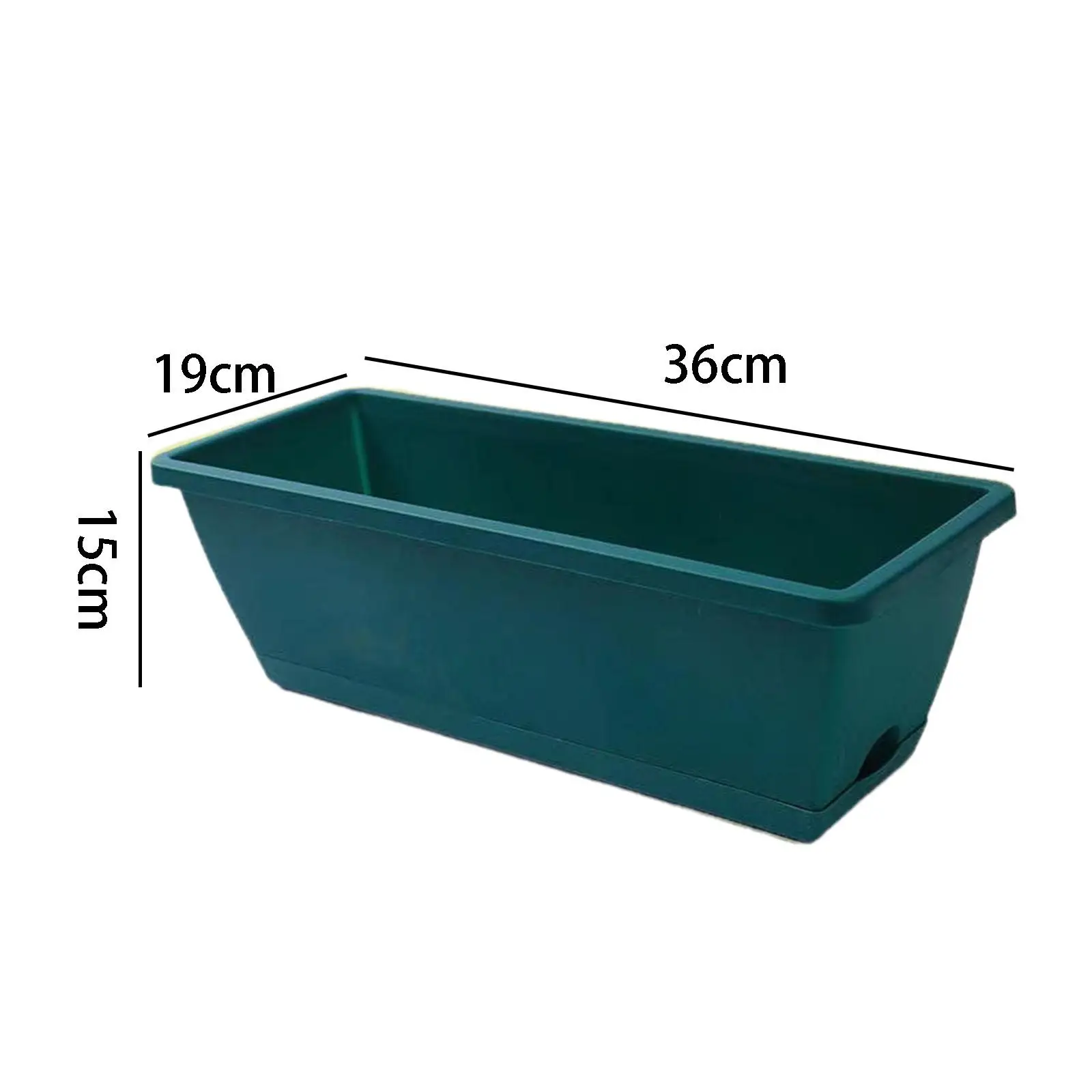 2 Pieces Window Box Planter Rectangular Ornaments with Drainage Holes Planter Boxes for Indoor Plants Home Garden Outdoor