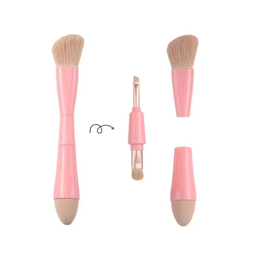 

4-in-1 Makeup Brush Set Multifunctional Liner Brush Double Ended Cosmetic Brushes Complexion Brush Soft Contour Brush Outdoor