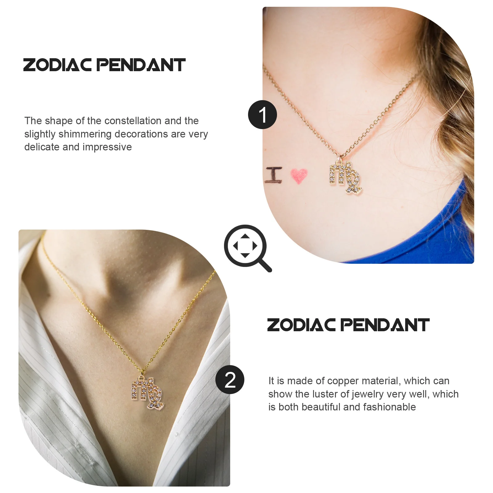 

3Pcs Zodiac Pendant Earrings Virgo Copper Ear Studs Elegant DIY Jewelry Gift for Women Fashion Party Wedding Copper Earrings