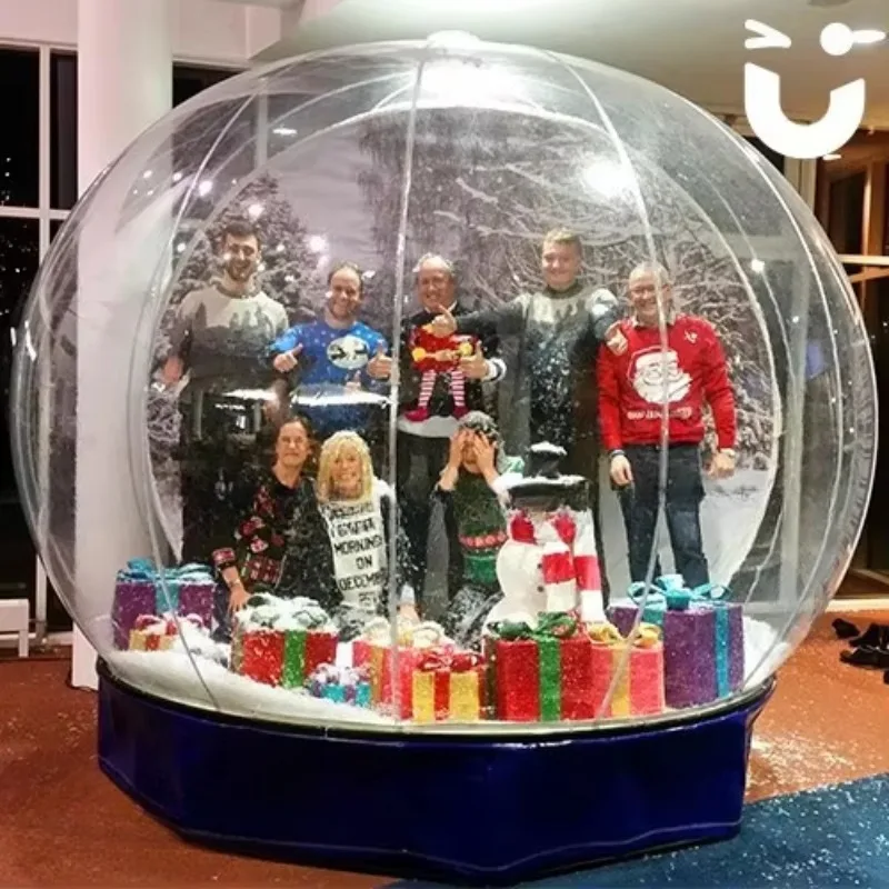 Giant outdoor 2m/3m/4m Diameter inflatable Christmas snow globe ball Transparent Photo Booth Hot Sale