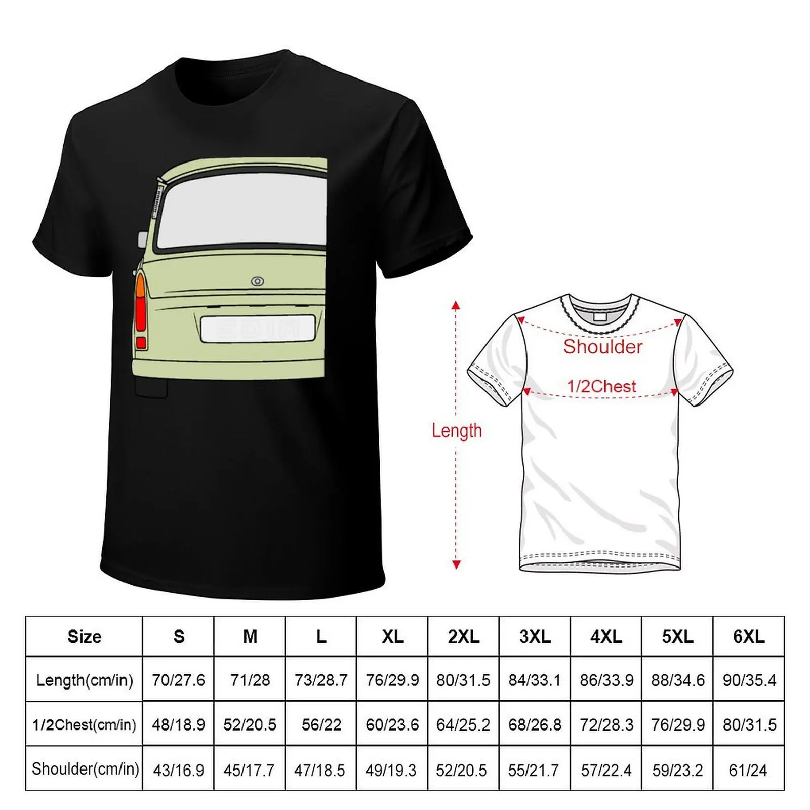 Trabant 601S rearview pastel green T-Shirt street wear anime plus size tops valentines clothes mens vintage t shirts
