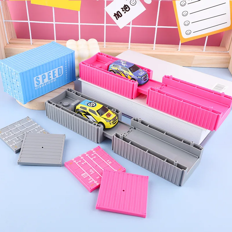 

Инерционная машинка-катапульта «Контейнер-трансформер»: Детская интерактивная игрушка-трек с контейнерным прицепом для соревнований