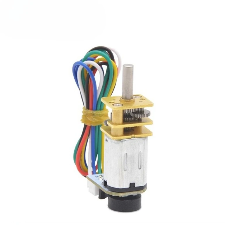 N20 Deceleration Motor DC 6V Low-Speed Miniature Motor 1:12 Pulse Hall Encoder Gear