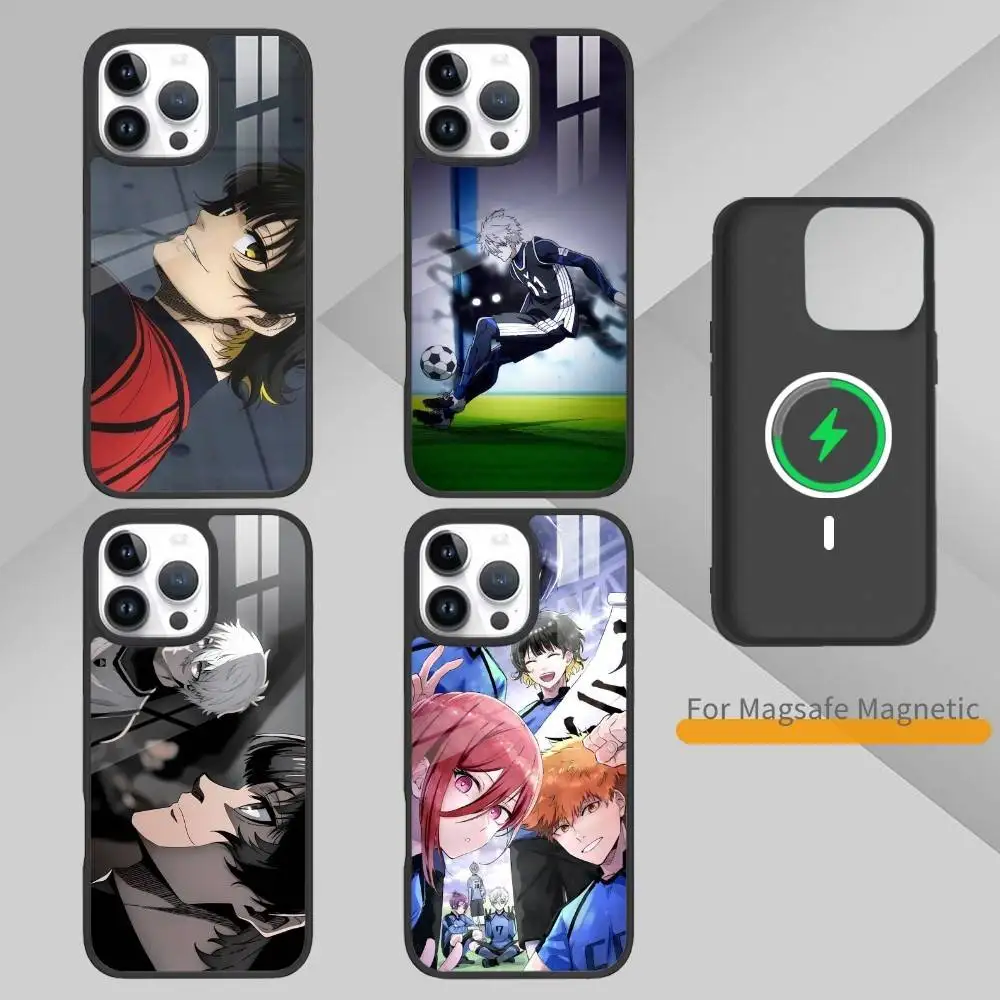 

Anime D-Blue Lock Phone Case For iPhone 17,16,15,14,13,Pro,Max,Plus,Magnetic For Magsafe Wireless Charging