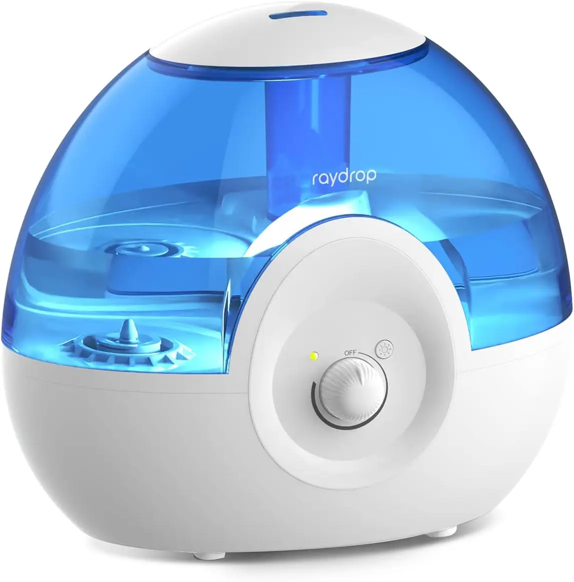 

Cool Mist Humidifier 2.2L, 28dB Whisper-Quiet, Auto Shut-Off, 30H Runtime, Easy Clean, Night Light (Blue)