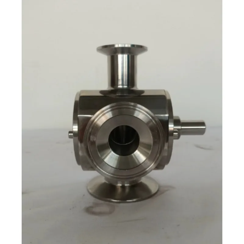 304 Stainless Steel Three-Way Filling Valve, Large Particle Rotary Valve for Filling Machine