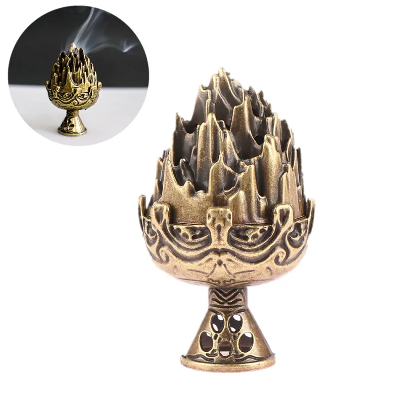 Boshan Censer Sandalwood Incense Burner Metal Alloy Zen Chinese Traditional Ornaments Tea Ceremony Decorations Crafts Figurines