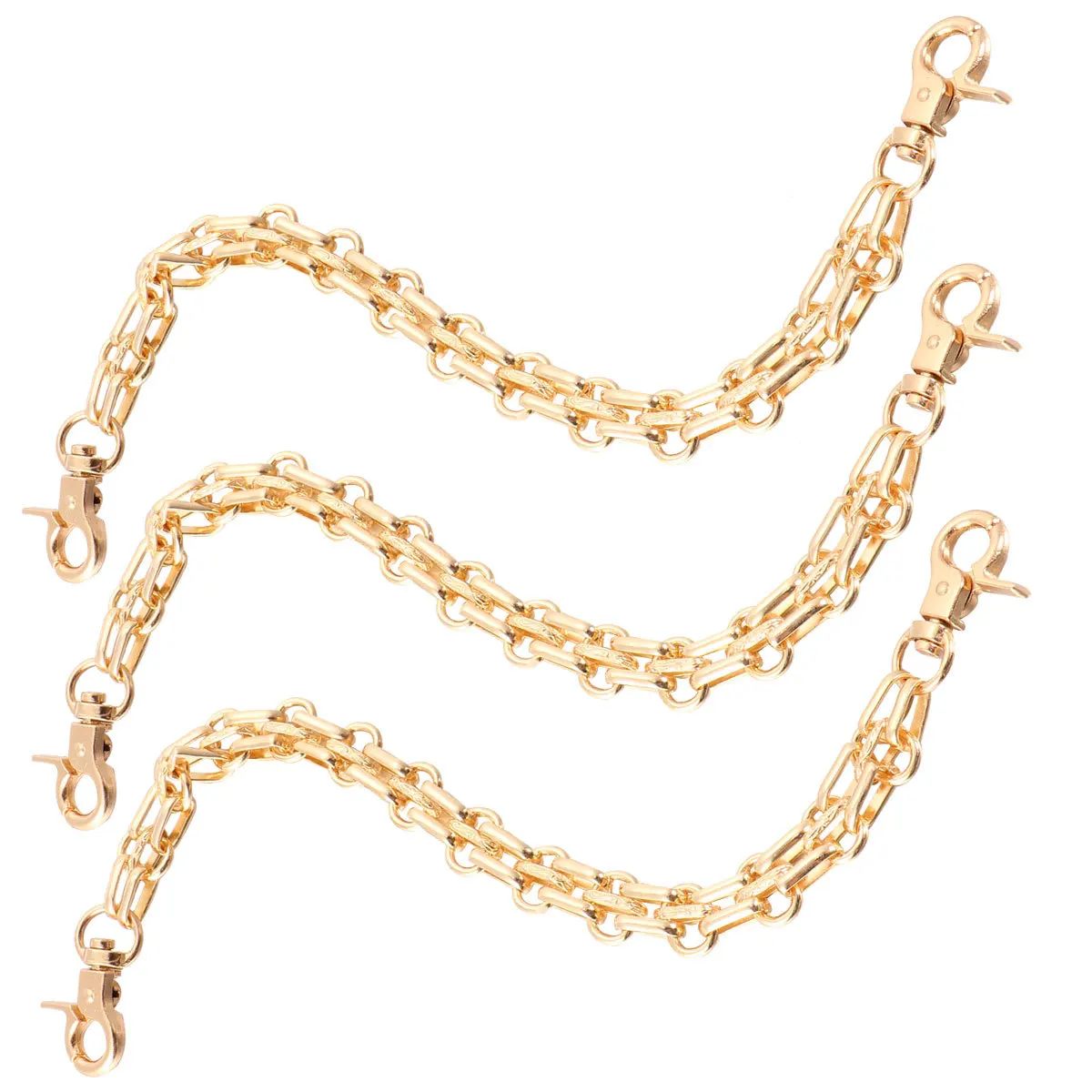 3 Stück 26 cm Geldbörse Kettenrahmen Handtasche Ersatz Zinklegierung Schnallenriemen für DIY Taschenzubehör Leichte Tasche