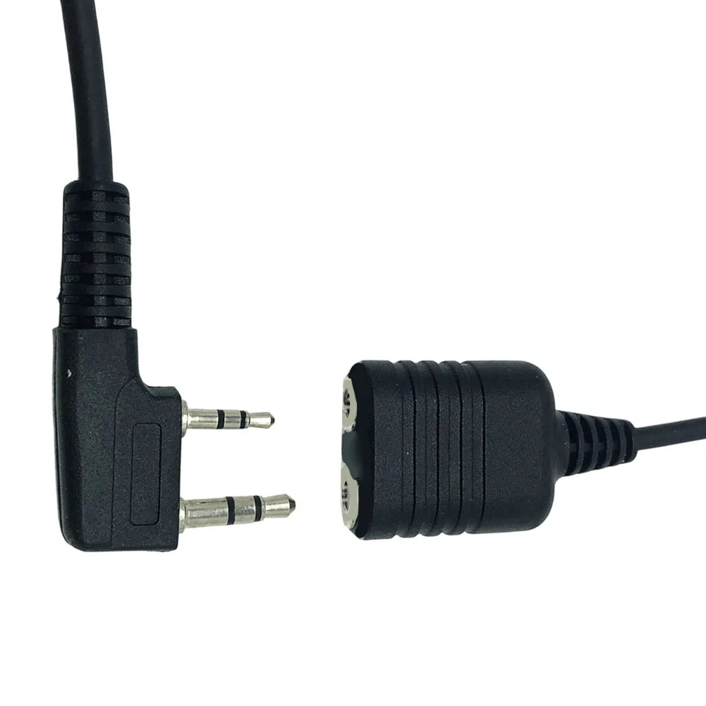 2-pin Headset Cable UV-9R Plus Adapter For Outdoor Communication Screw-on Attachment Portable Pocket Fit Flame Retardant Plastic