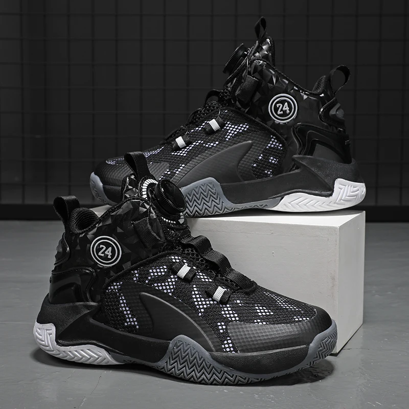 زوج من أحذية كرة السلة الشبكية عالية الجودة للأطفال في الفصول الأربعة، أحذية رياضية مريحة، مقاسات 31-40، CT-9188