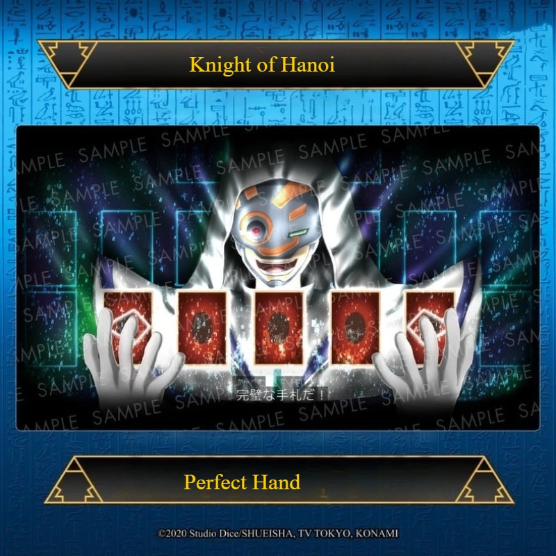 

2MM Original DIY Yu-Gi-Oh! VRAINS Knight of Hanoi Perfect Hand Play Mat Yugioh TCG OCG Trading Card Game Mat Rubber Mouse Pad