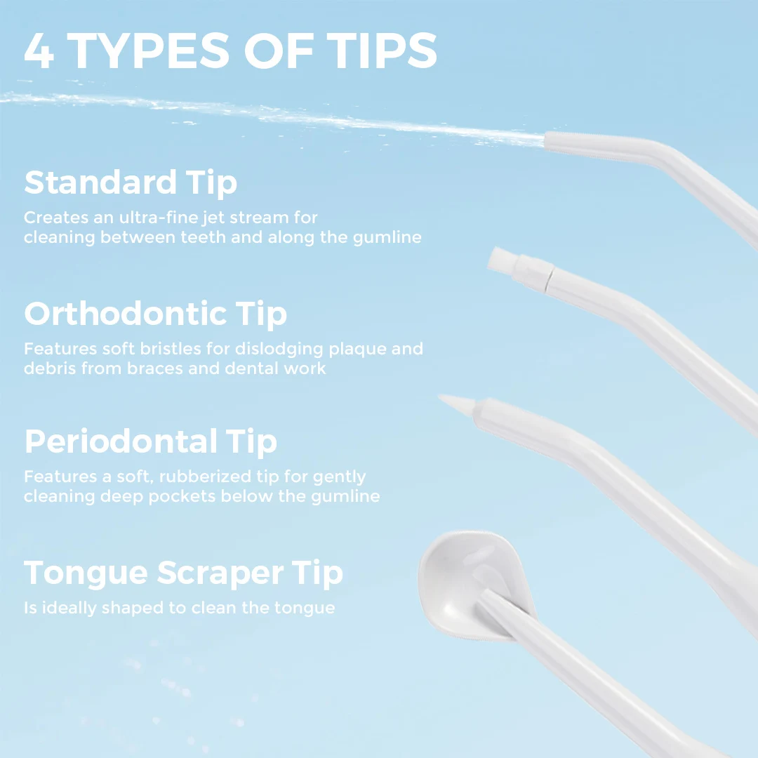 Sejoy جهاز تنظيف الأسنان بالماء الكهربائي اللاسلكي للأسنان المحمولة الأسنان عن طريق الفم الري قابلة للشحن اختيار المياه الأنظف للثة الصحية